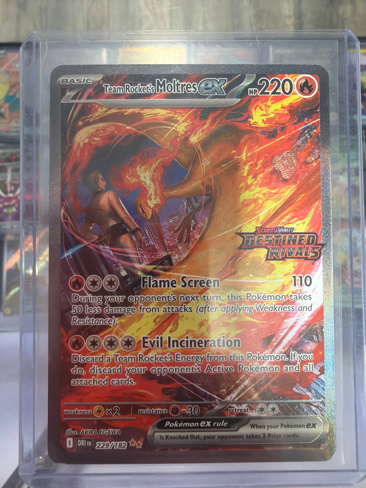 Team Rocket's Moltres ex - 229/182 (Destined Rivals Stamp) - Miscellaneous Cards & Products (MCAP) | Pokémon
