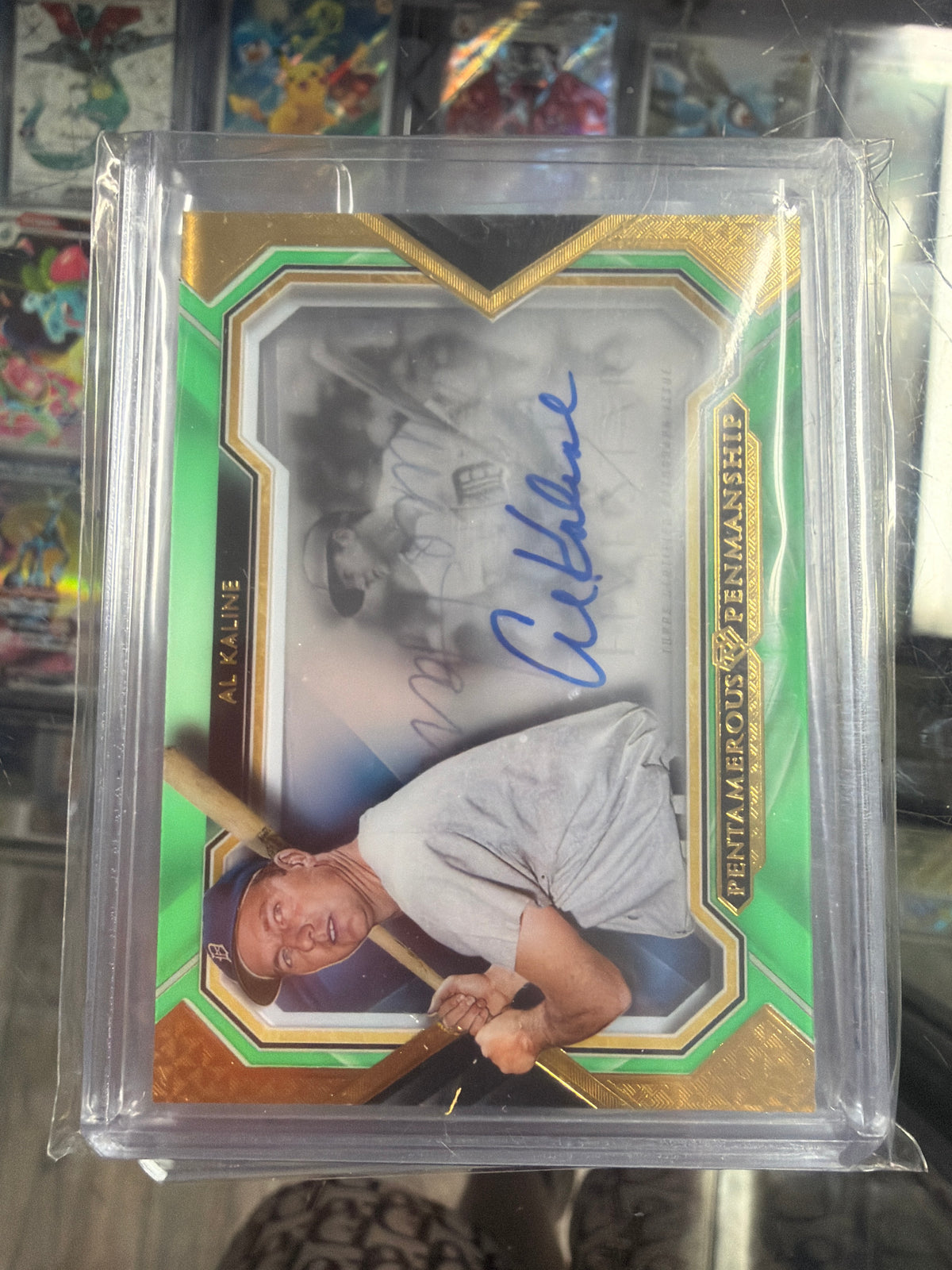 2021 Topps Transcendent Al Kaline Auto Green /10 Detroit Tigers HOF On Card