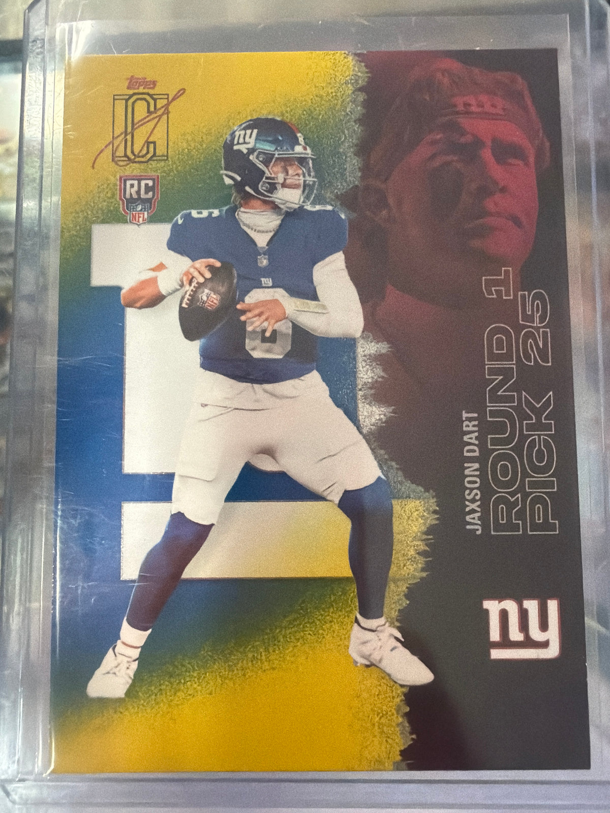 2025 Topps Signature Class Jaxon Dart Yellow & Blue Rookie #106 Giants