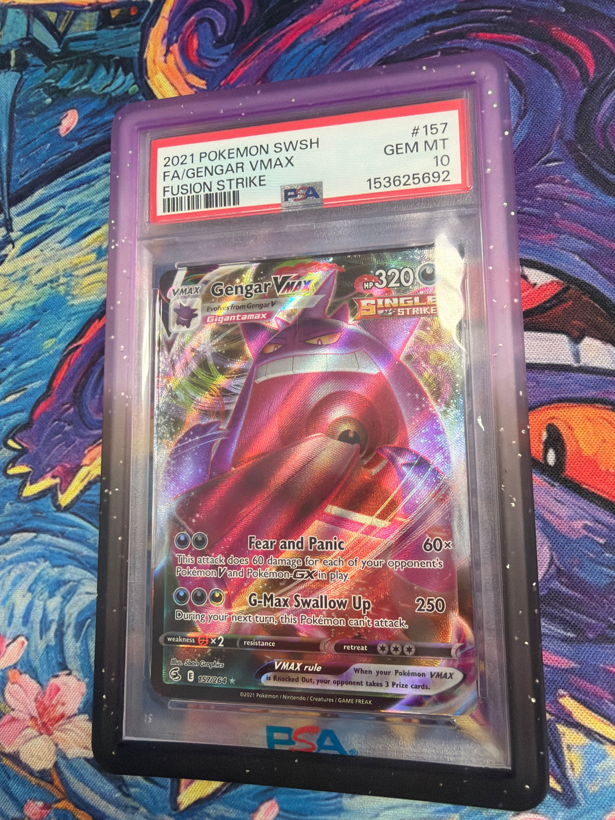 PSA 10 | Gengar Fusion Strike 157/264 | Pokémon