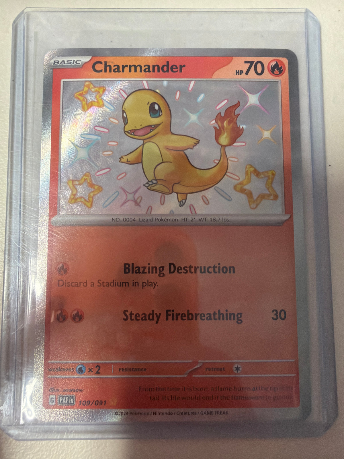 Paldean Fates: 109/091: Charmander Baby Shiny | Pokémon