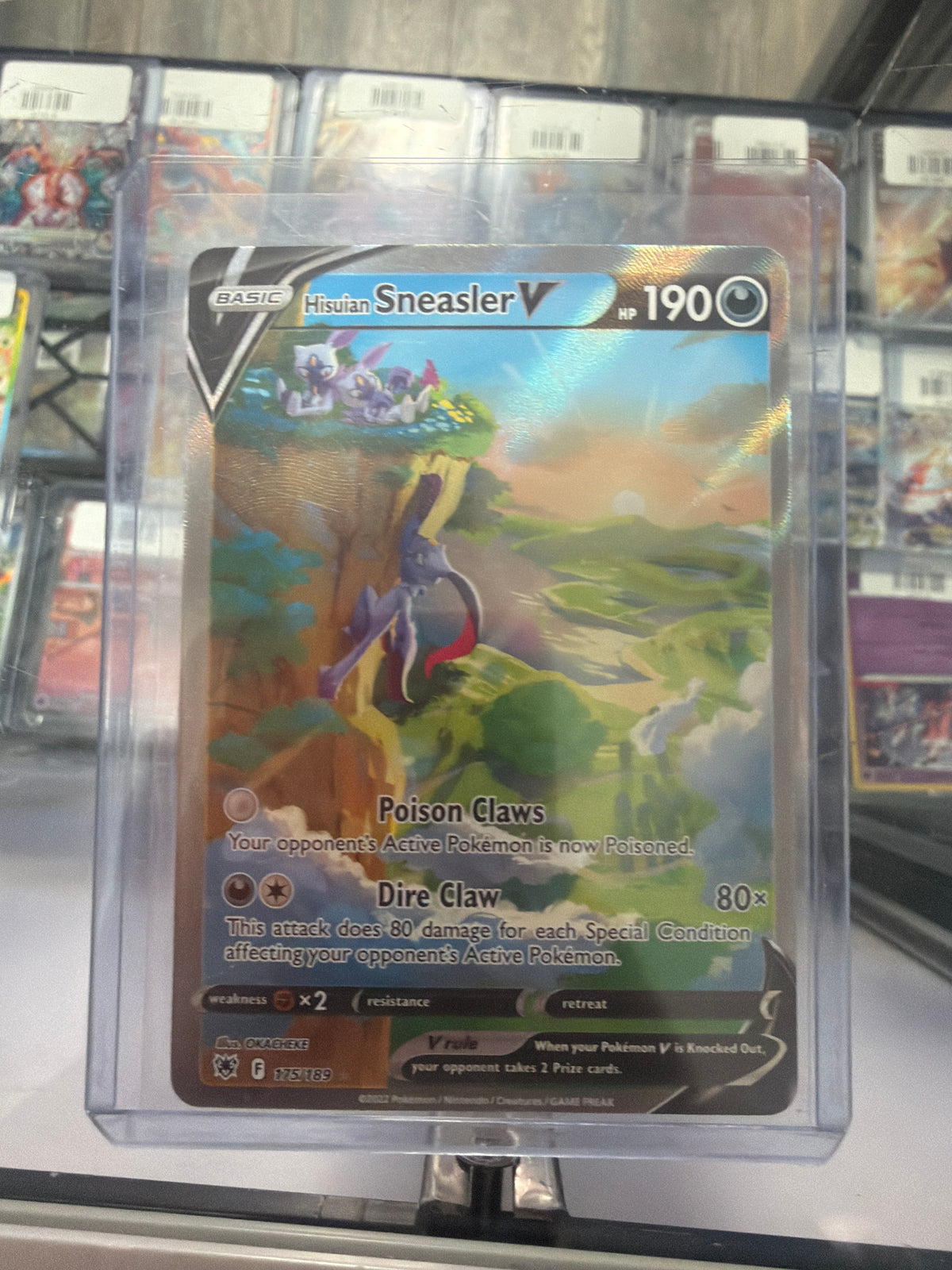 Hisuian Sneasler V Ultra Rare #175/189 - Astral Radiance. Raw. Pokémon TCG