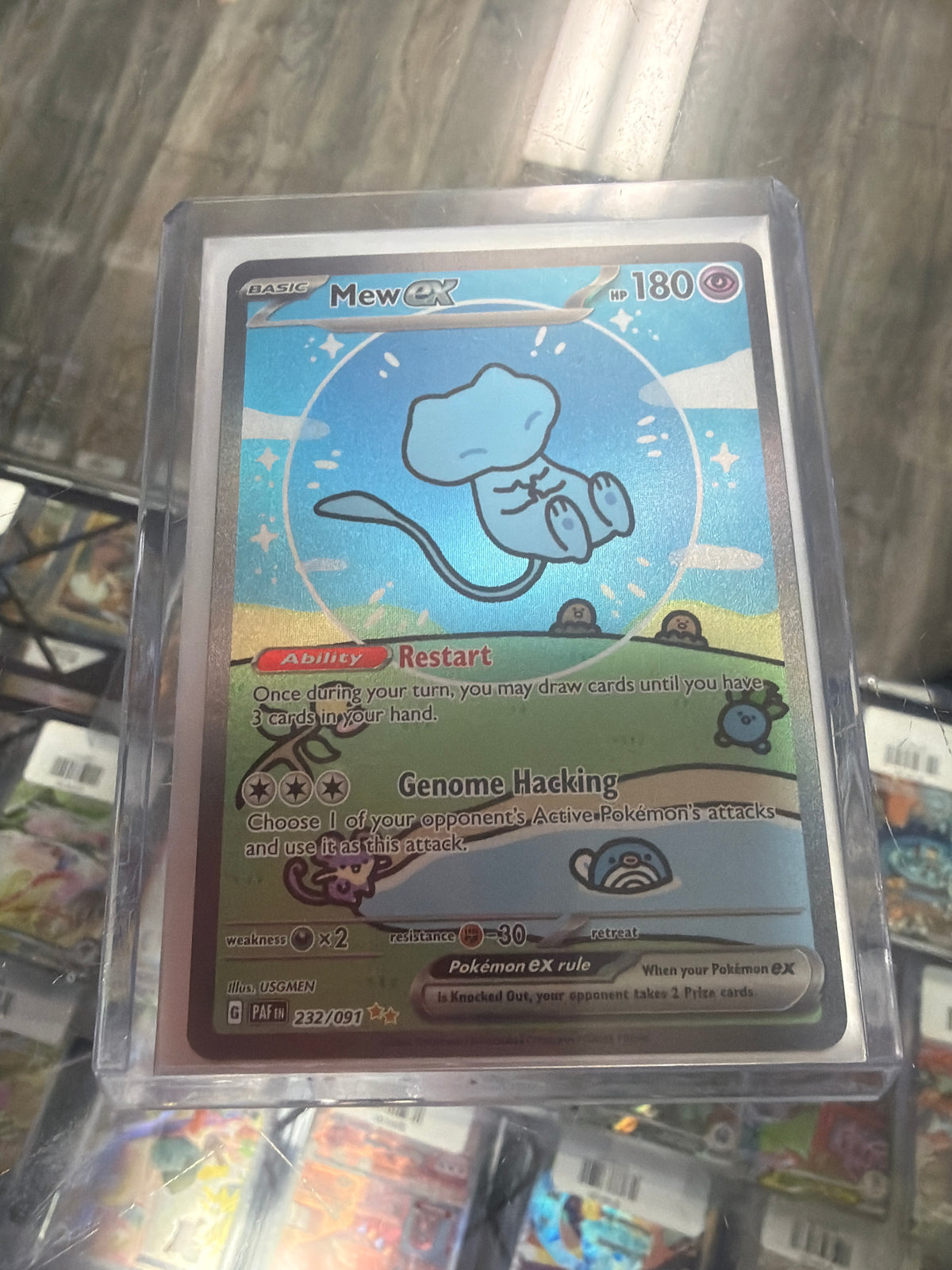 2024 Pokémon Paldean Fates Mew ex #232/091 Bubble Mew