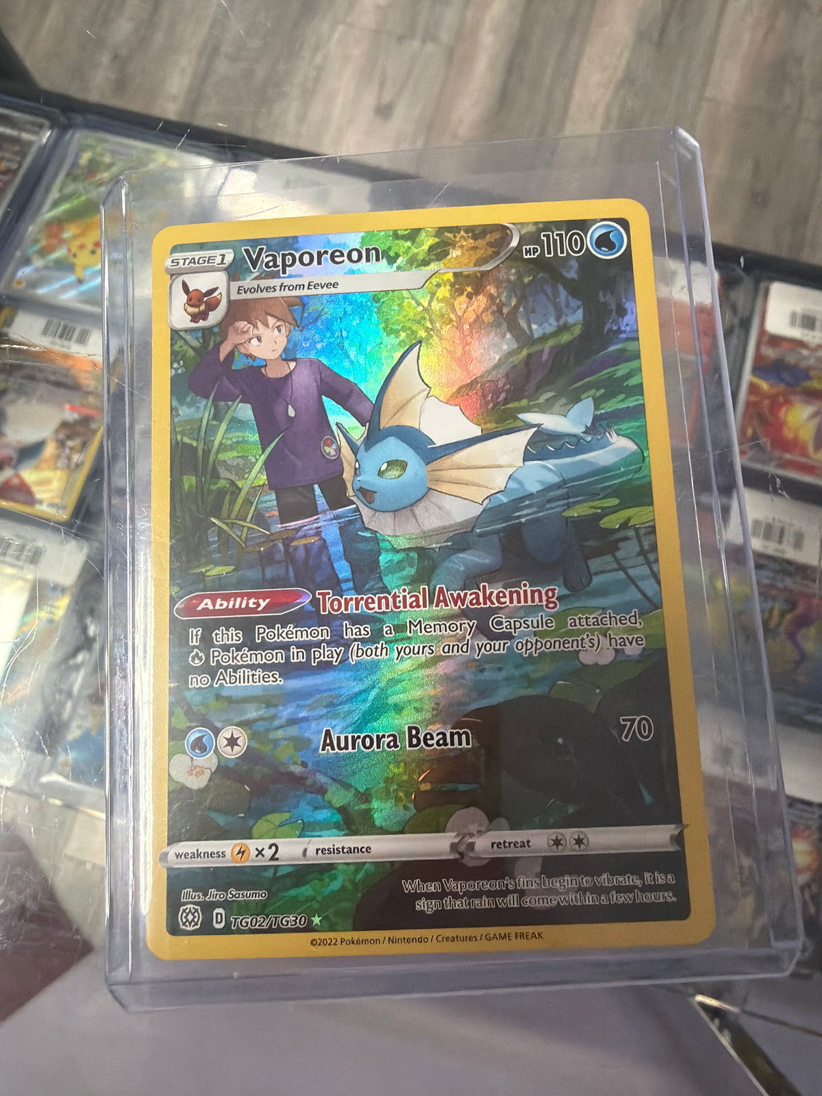 Vaporeon TG02/TG30 Holo Brilliant Stars Trainer Gallery Pokémon NM