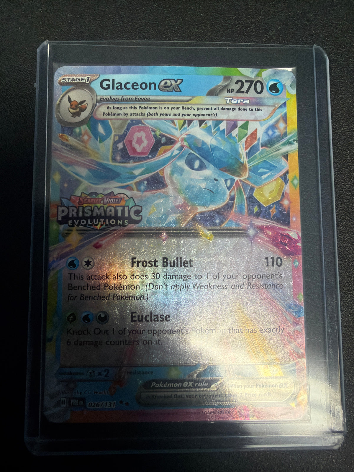 Pokémon Glaceon EX 026/131 Prismatic Evolutions Stamp Promo Sealed