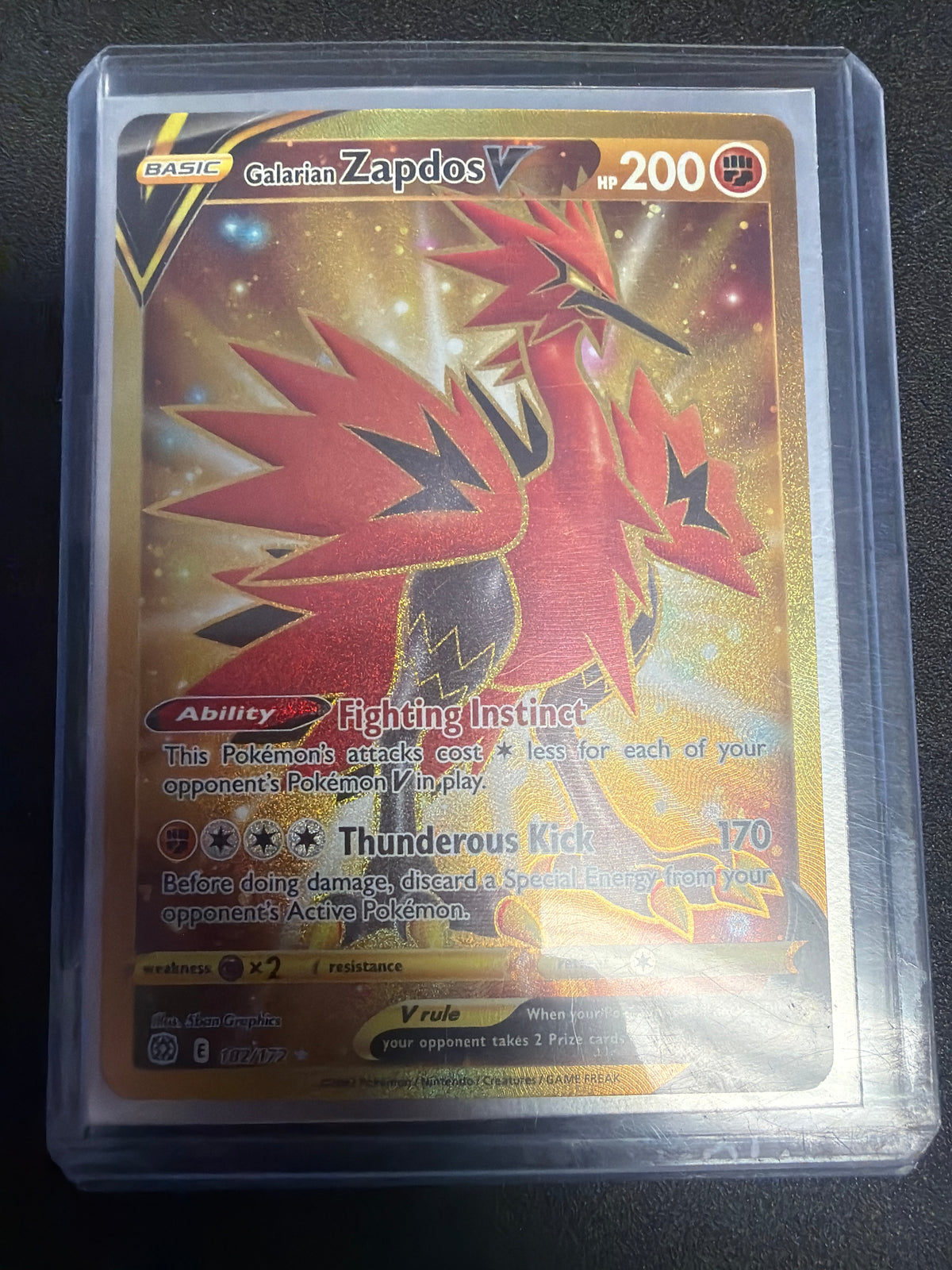 Galarian Zapdos V - 182/172 - Secret Rare - Brilliant Stars - Pokémon #NM/M | Pokémon