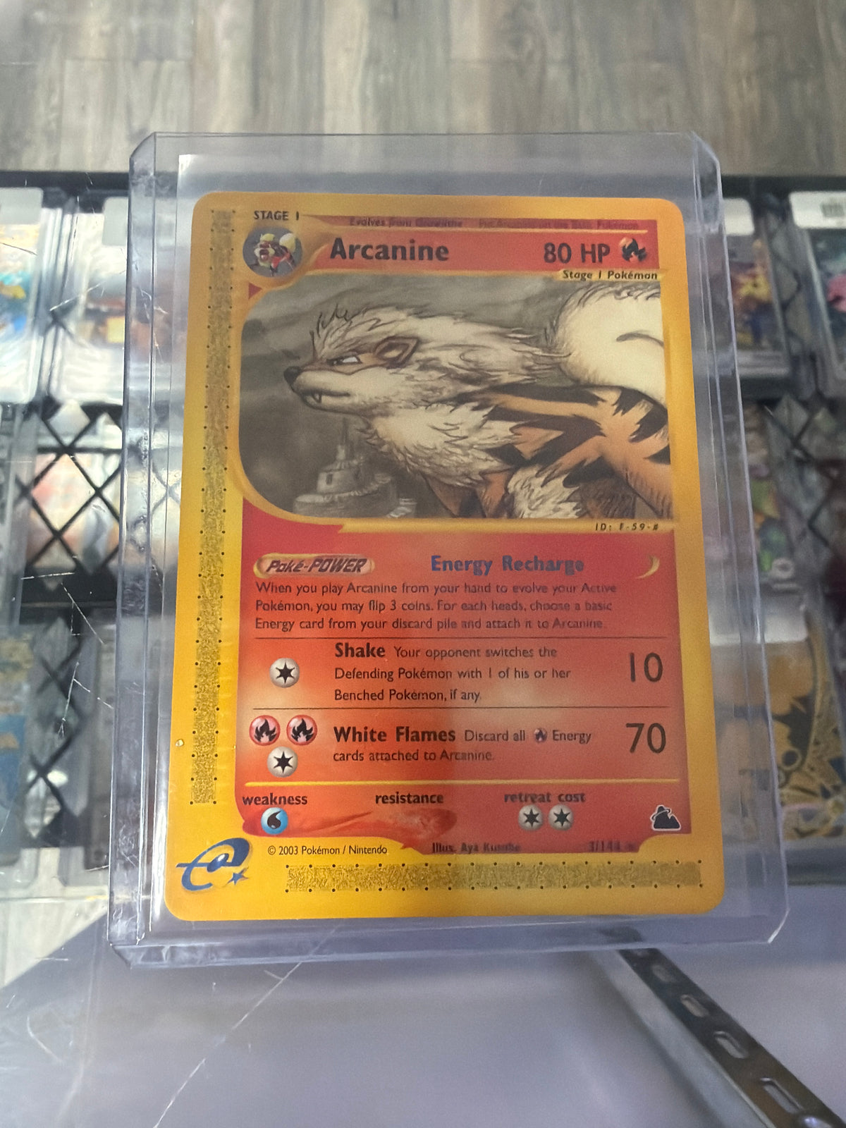2003 Pokémon SKYRIDGE #3 ARCANINE-REVERSE FOIL